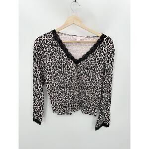 Victoria's Secret Cardigan Size S Pink Black Cheetah Mean Girls Y2K Preppy